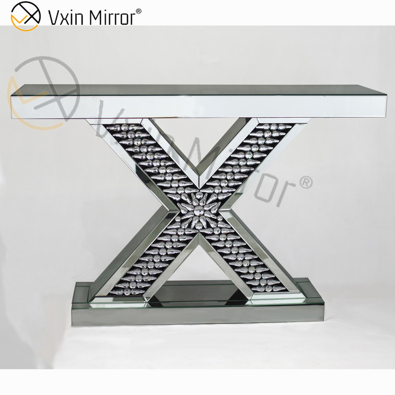 Estilo único Vxin Prata Moderno Espelho Móveis Cristal Estilo Francês Mesa Console com Espelho