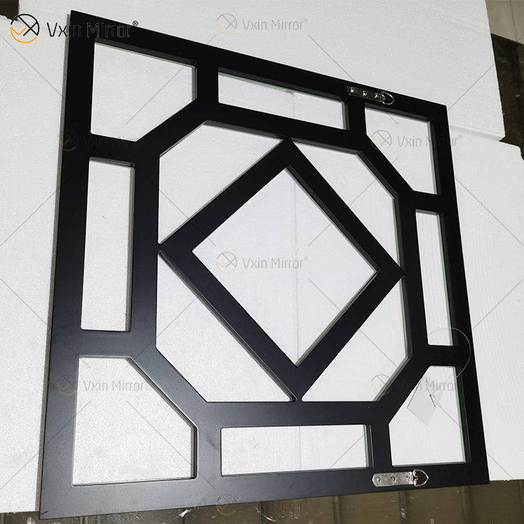 Espelho decorativo de parede espelhado quadrado com borda chanfrada espelhos modernos e elegantes montados na parede WXM-1585