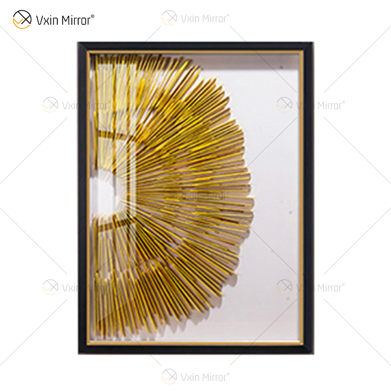 O mais novo WXPA-19 Metal Wall Art Decor Peças de Decoração para Casa Luxo Sala de Estar Emoldurado 3d Abstrato para Casa Conjunto para Venda