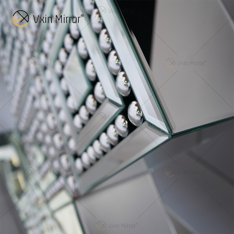 Fornecimento de fábrica moderno WXF-105 cristal diamante mesa console de vidro conjunto dourado móveis de corredor