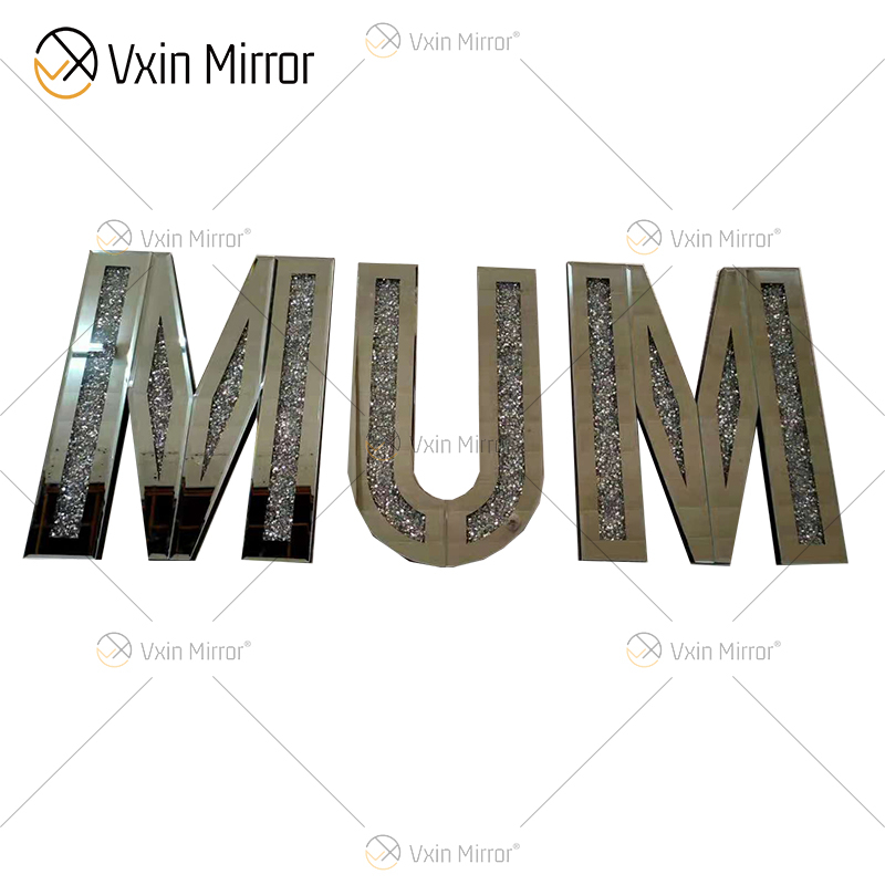 AMOR E CASA E MÃE E SEXY Doce e adorável decoração de casa Espelhos Morden Wall Decoração Diamante