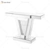 Alta qualidade no atacado mesa de console espelhado cristal diamante esmagado mesa de entrada do corredor