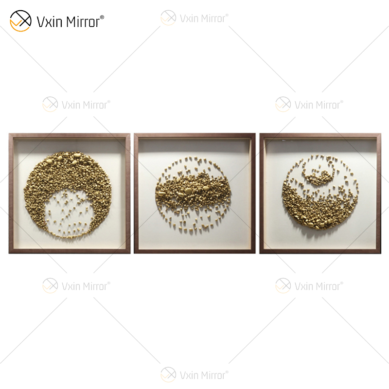 Design Moderno Vxin WXPA-015 Metal Parede Arte Decoração Peças de Decoração para Casa Luxo Sala de Estar para Casa Conjunto para Venda