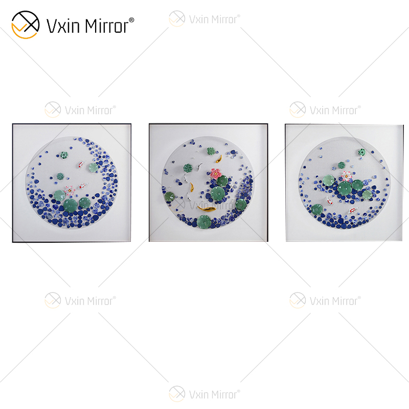 Vxin WXPA-050 Grânulos Criativos Botões Pintados para Decoração de Casa Arte de Parede Metal Pendurado Quadro para Sala de Estar à Venda