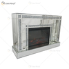 Diamond Luxury Popular Crush Brilhante Cristal Banda Dupla Espelhada WXWF-1109 Lareira Surround com Espelho Elétrico Lareira
