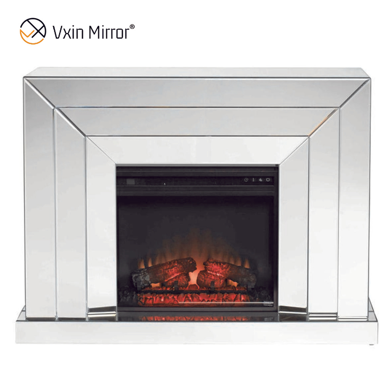 Lareira Espelho Lareira Elétrica com Revestimento Moderno Qualidade Log Combustível Efeito Interno WXWF-1100
