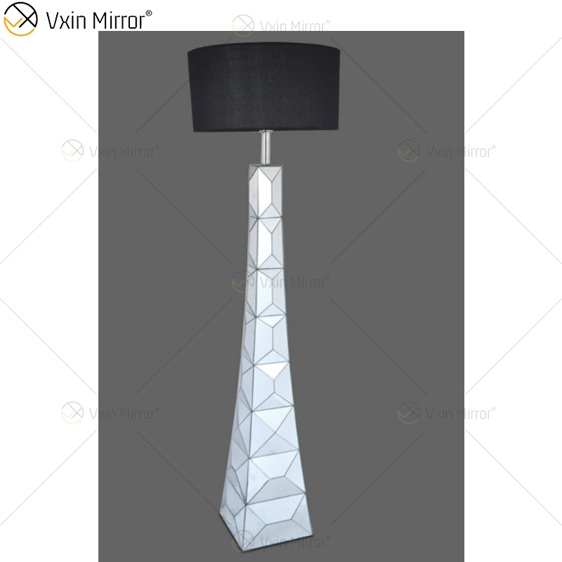 Moldura Preta WXFL-056 Sala de Estar Elegante Prata Moderno Cristal 3D Espelhado Lâmpada Espelho Lâmpada Espelho