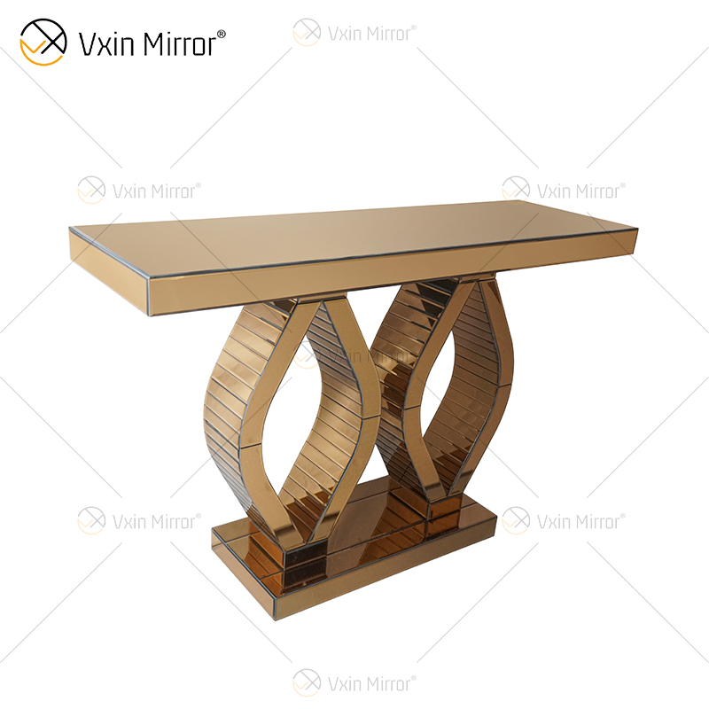 Mesa de console de espelho para móveis simples geométrico prismático moderno WXF-129