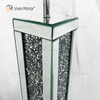 WXFL-032 Lâmpada de chão de cristal prateado para sala de estar com abajur para lâmpada de espelho de hotel