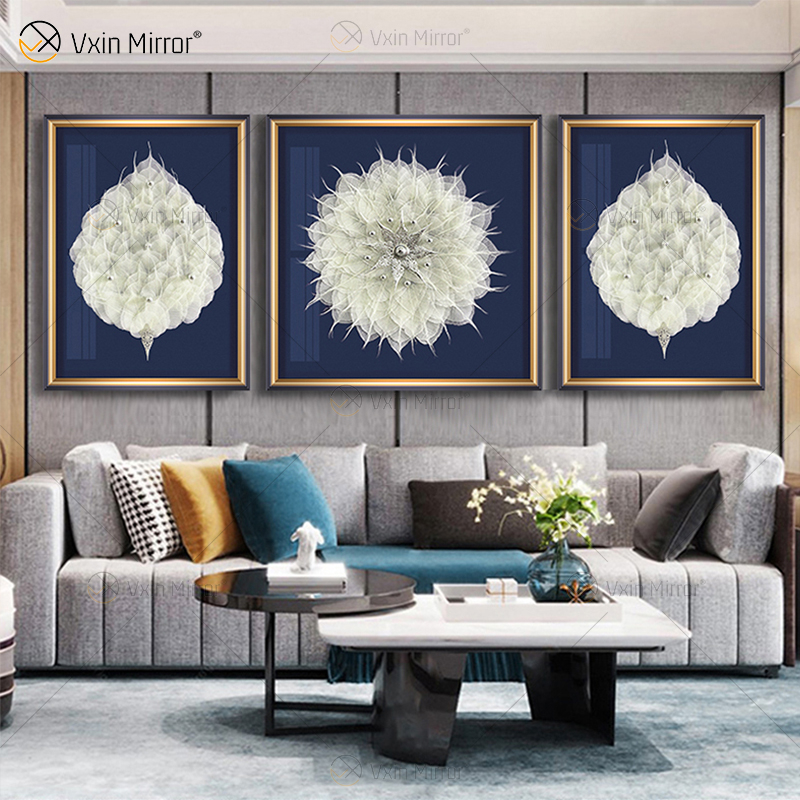 A mais nova pintura de folhas reais Vxin WXPA-028 para decoração de casa, arte de parede, quadro pendurado para sala de estar à venda