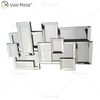 Fornecimento de fábrica 3d espelho de parede adesivo design WXM-1129 prata fantasia de parede espelho de madeira