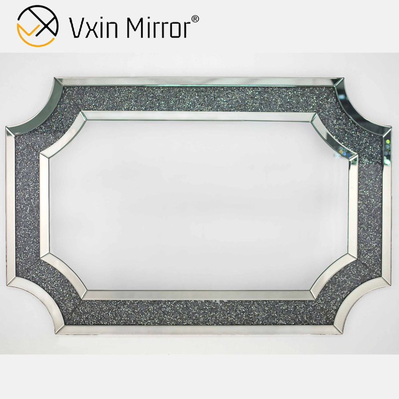 O mais novo Vxin Espelho Prata Móveis Crush Diamond Mesa Console Espelhada com Espelho de Comprimento
