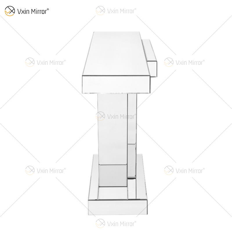 Alta qualidade no atacado mesa de console espelhado cristal diamante esmagado mesa de entrada do corredor