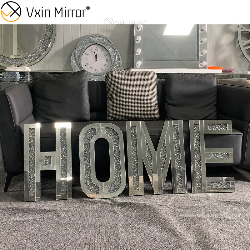 AMOR E CASA Decoração de casa doce e adorável Espelhos Morden Wall Decoração Diamante