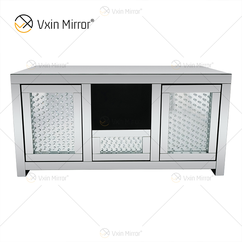 Venda imperdível 2019 móveis prata diamante cristal suportes de armário de TV 1 sorteio 2 portas