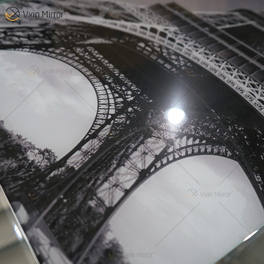 VXin WXPP-21 Decoração de Casa Moldura de Vidro Espelhada Torre Eiffel Arte de Parede Cristal Pintura de Porcelana Espelho Arte de Parede