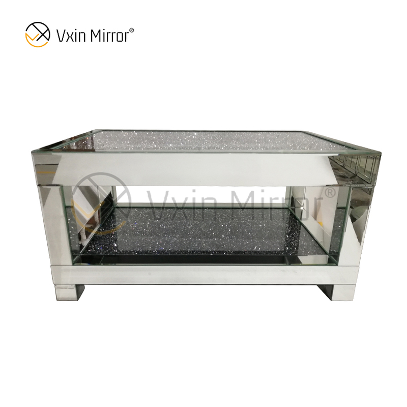 Mesa Lateral Personalizada WXF-117-1 Diamante Triturado Mesa de centro de prata caseira