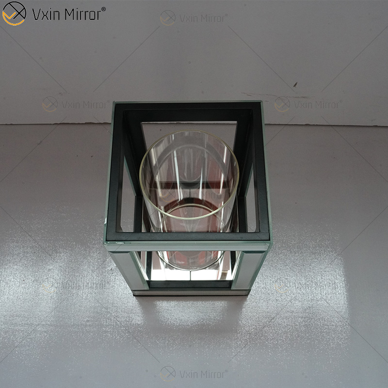 Nome personalizável moderno elegante WXCH-064 prata cristal espelhado castiçal para casamento em casa