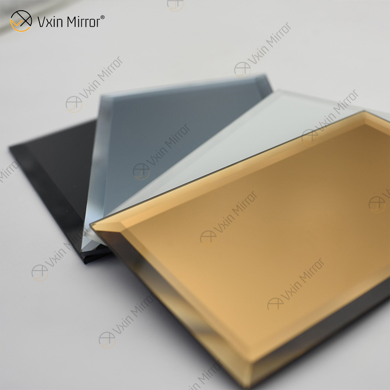 Espelho de borda chanfrada personalizado moderno telha cerâmica lobby decoração de parede para casa venda imperdível espelho arte de parede decoração de casa para uso doméstico