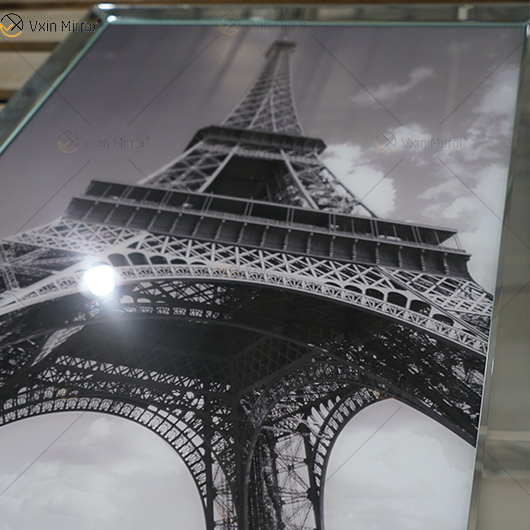 VXin WXPP-21 Decoração de Casa Moldura de Vidro Espelhada Torre Eiffel Arte de Parede Cristal Pintura de Porcelana Espelho Arte de Parede