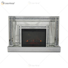 Diamond Luxury Popular Crush Brilhante Cristal Banda Dupla Espelhada WXWF-1109 Lareira Surround com Espelho Elétrico Lareira