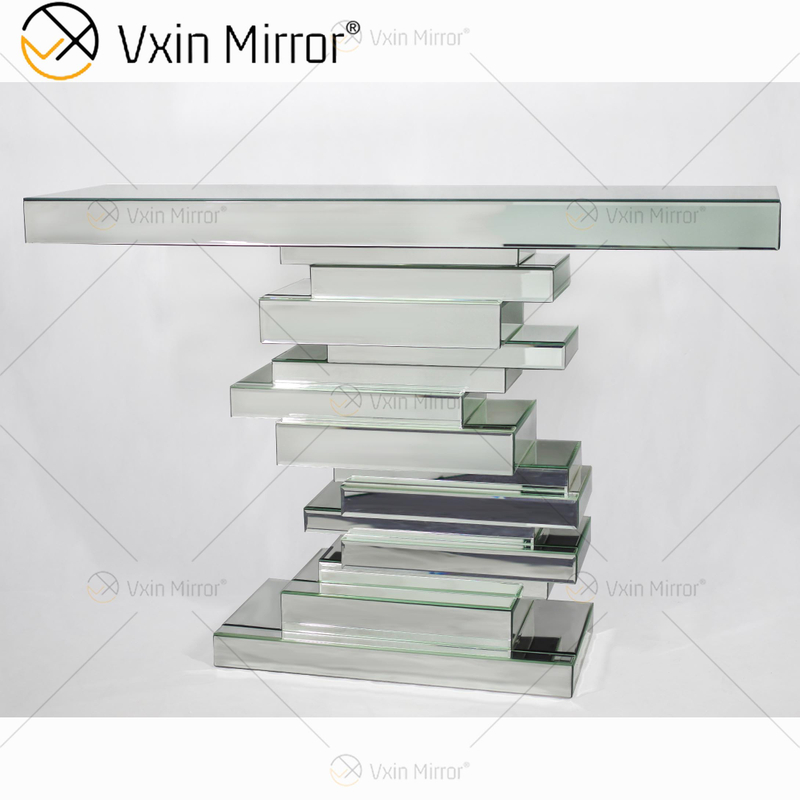 Atacado Elegante WXF-011 Espelho Prata Charmoso Mesa Console para Móveis Luxo