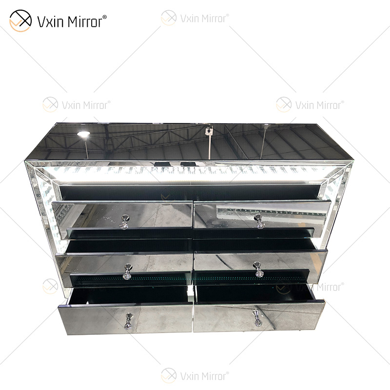 Venda imperdível novo design WXF-2139 LED octogonal simples moda espelho de maquiagem armário de correspondência de LED