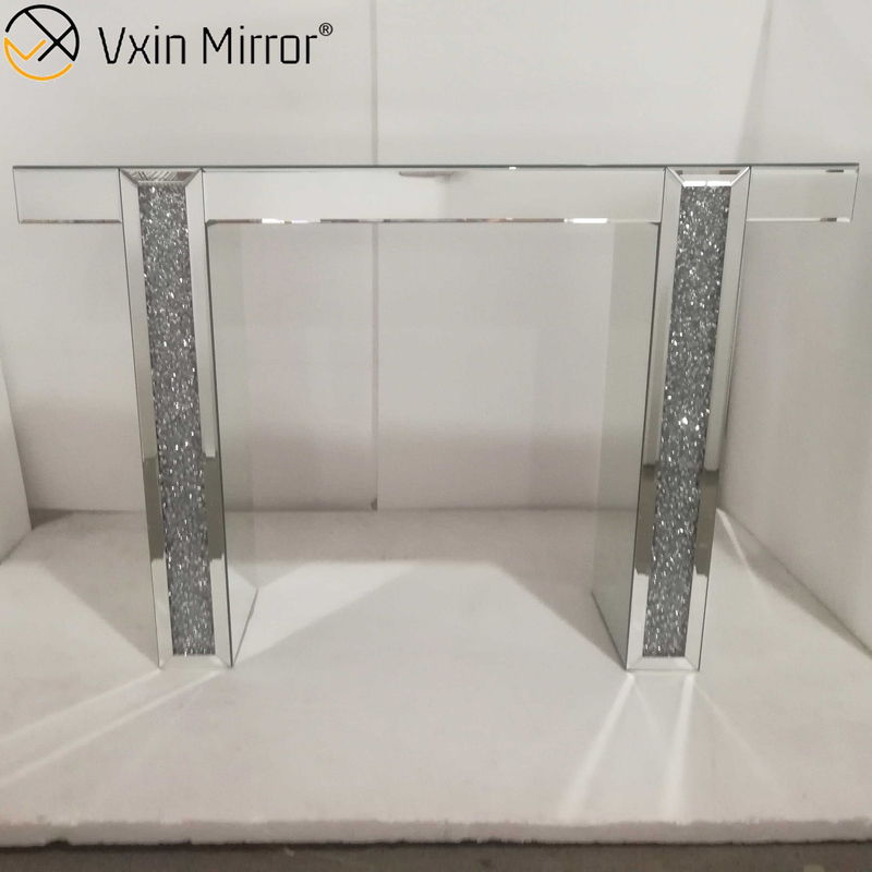 Secretária Espelhada Maquiagem Toucador Espelhado Toucador Móveis Console de Vidro Mesa de Estudo Quarto Escritório Home Office WXWF-731