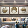 Design Moderno Vxin WXPA-015 Metal Parede Arte Decoração Peças de Decoração para Casa Luxo Sala de Estar para Casa Conjunto para Venda