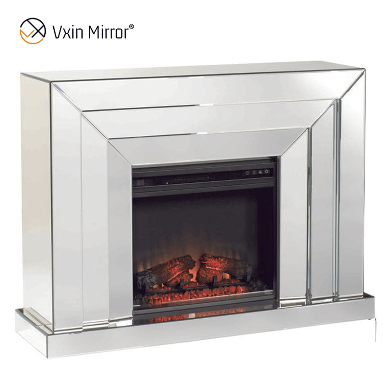 Lareira Espelho Lareira Elétrica com Revestimento Moderno Qualidade Log Combustível Efeito Interno WXWF-1100