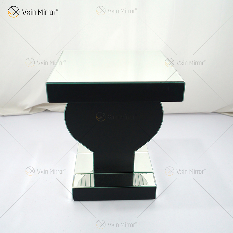 Mesa de cabeceira com decoração de coração WXF-508-1 Prata Esmaltada Diamante Espelhado Mesa de cabeceira Móveis para casa