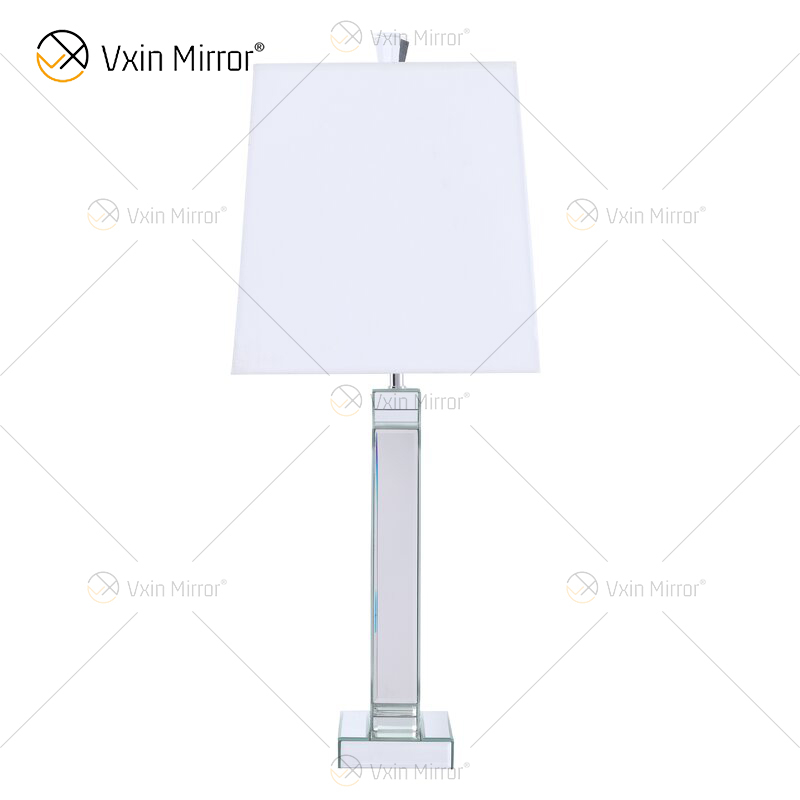Vxin Supply WXTL-004 Moderno Prata Cristal Esmagado Lâmpada Espelho de Mesa para Quarto