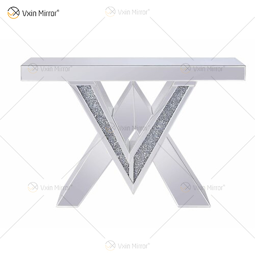 2022 Novos produtos Mesa de console de designer Mesas de console espelhadas de cristal de diamante esmagado