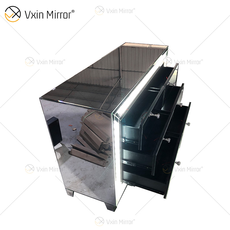 Venda imperdível novo design WXF-2139 LED octogonal simples moda espelho de maquiagem armário de correspondência de LED