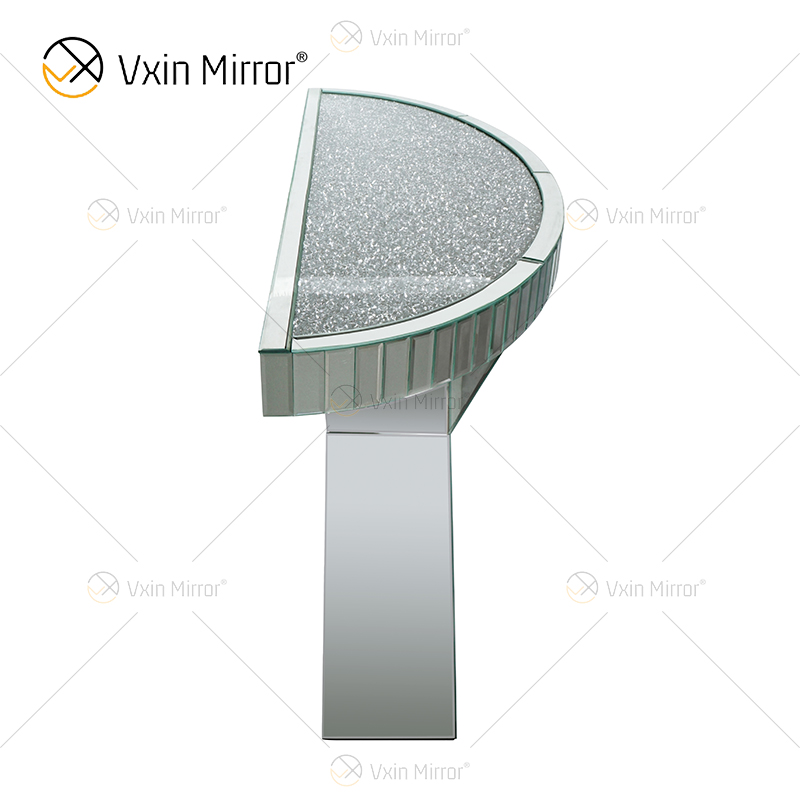 Fornecimento de fábrica OEM WXWF-517 Espelho em forma de X espelhado mesa de console de espelho de diamante
