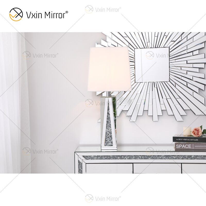Novo design WXT-148 Cristal Esmagado Diamantes Espelho Lâmpada para Sofás de Sala de Estar