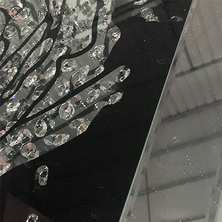 VXin WXMA-28 Decoração de Casa Moldura de Vidro Espelhado Rosa Arte de Parede Cristal Pintura de Porcelana Espelho Arte de Parede