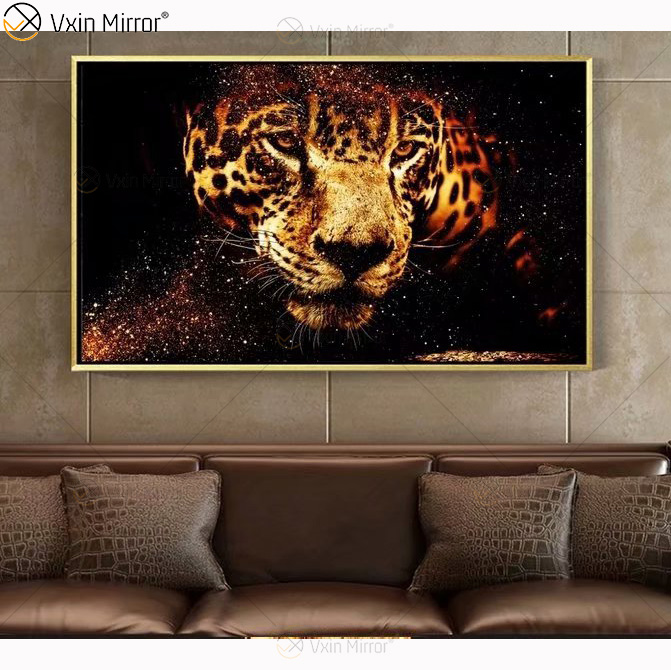 Cristal Porcelana Pintura Resina Revestida MDF Moldura Móveis Espelho Decorativo Parede Arte