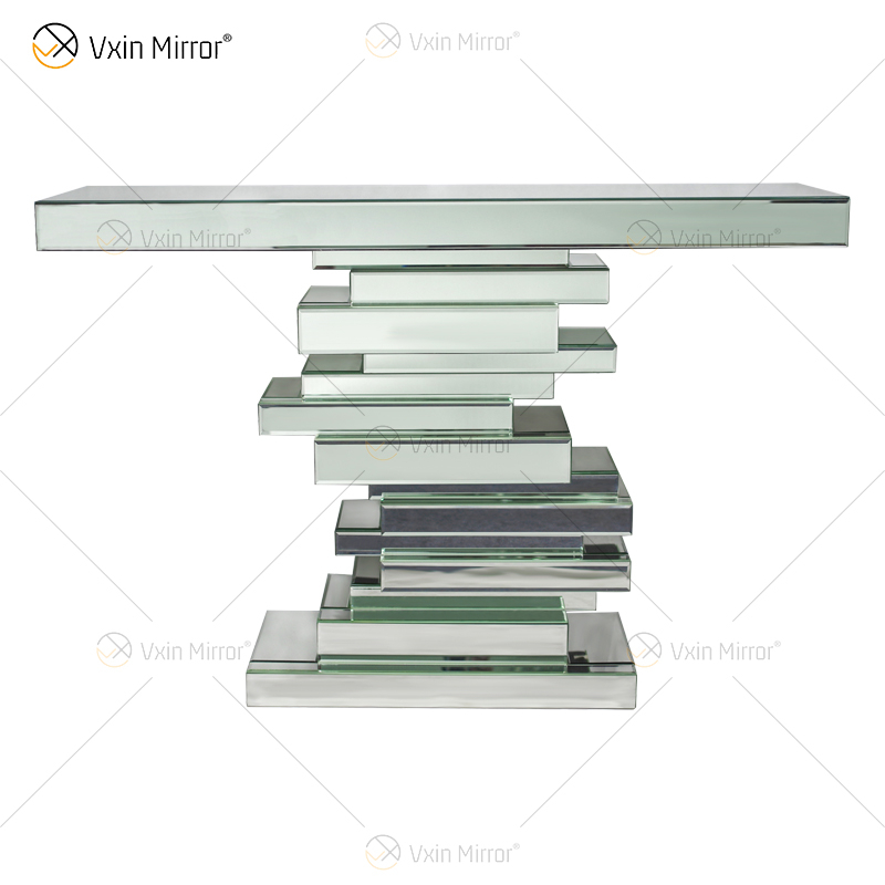 Atacado Elegante WXF-011 Espelho Prata Charmoso Mesa Console para Móveis Luxo