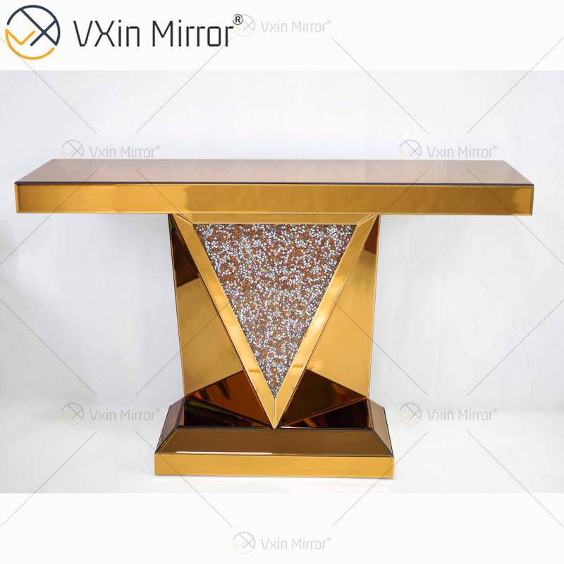 Mesa de console de diamante esmagado WXF-015 baratas mesas de console de vidro estilo nórdico