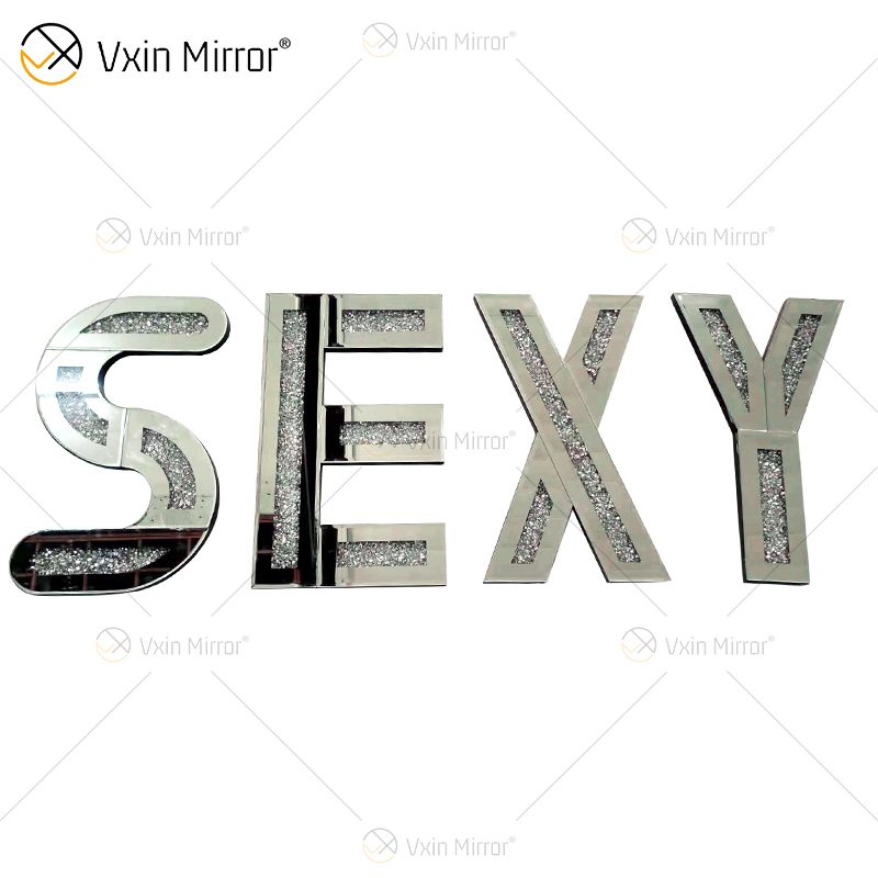 AMOR E CASA E MÃE E SEXY Doce e adorável decoração de casa Espelhos Morden Wall Decoração Diamante