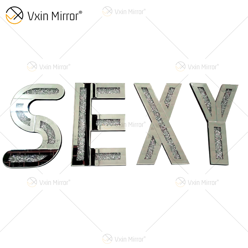 AMOR E CASA E MÃE E SEXY Doce e adorável decoração de casa Espelhos Morden Wall Decoração Diamante