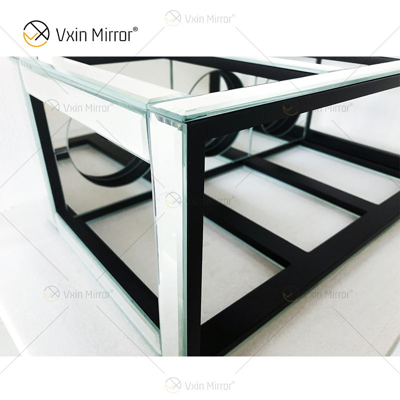 Suporte de vela de vidro espelho prata transparente Meetart com tubo de luz de 3 velas elegante ideal para decoração de casa WXCH-65