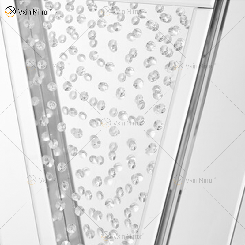 Alta qualidade no atacado mesa de console espelhado cristal diamante esmagado mesa de entrada do corredor