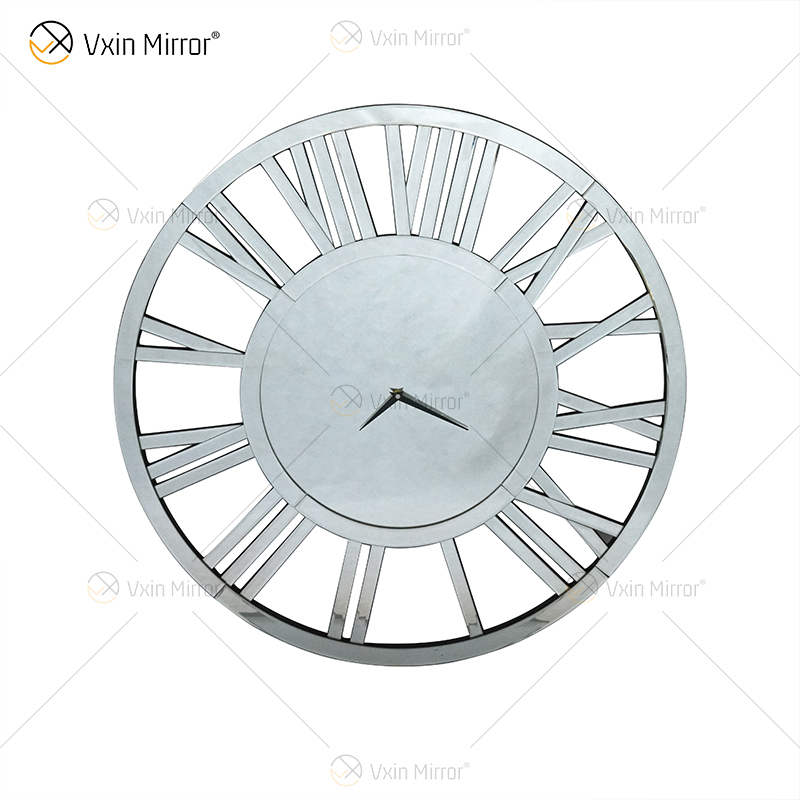 Venda imperdível WXMC-04 Moderno Decorativo de Parede Elegante Design Numeral Romano Prata e Ouro Relógio Espelho de Parede