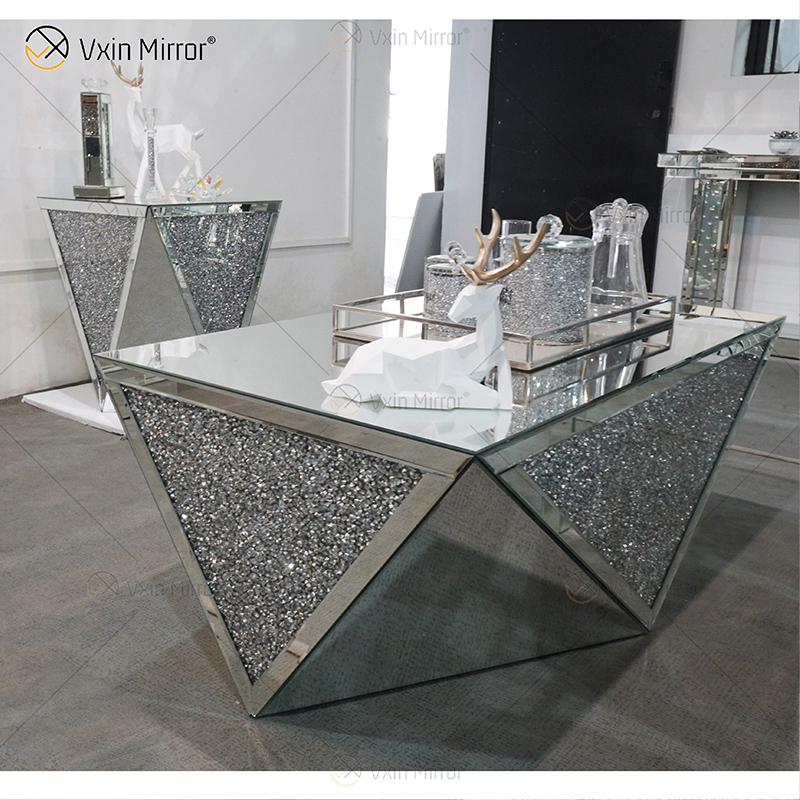 Fornecimento de fábrica WXF-711-1 Mesa Lateral Acílica Moderna Espelho Mesa de Café Espelho Polido Mesa de Café Espelho