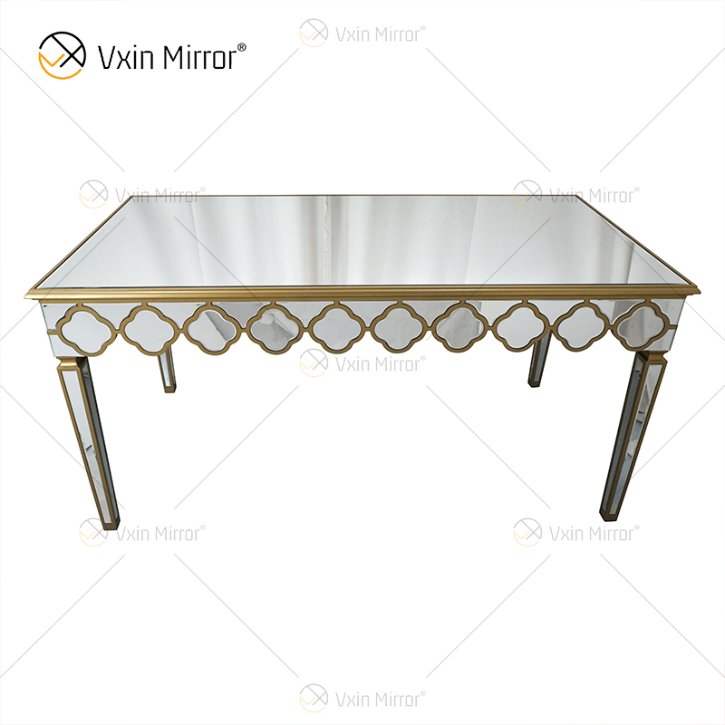 Mesa de centro de suprimentos Facoty Luxo WXF-668 Mesa de centro espelhada caseira de ouro puro