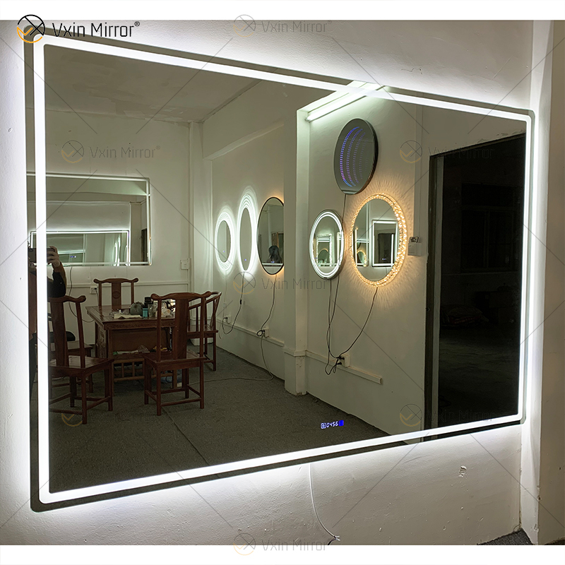WXDL-120 LED 3 cores Display de luz Temperatura e tempo Desembaçamento Fonte de alimentação à prova d'água Espelho de proteção ambiental