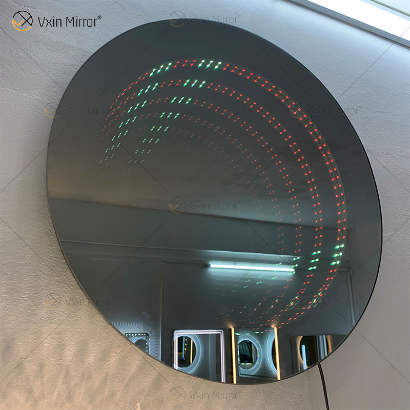 WXDL-114 LED Controle Remoto Fonte de alimentação à prova d'água de 6 cores RGB Espelho de túnel de luz sem moldura montado na parede