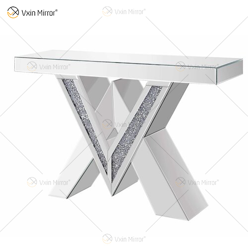 2022 Novos produtos Mesa de console de designer Mesas de console espelhadas de cristal de diamante esmagado